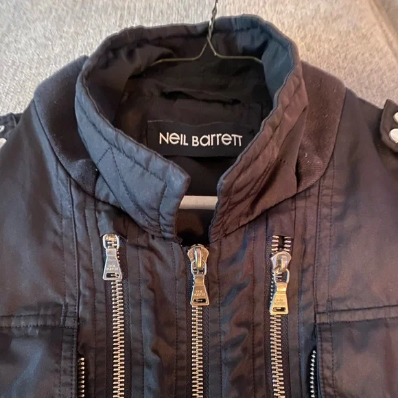 Neil Barrett utility bomber jacket in black, size Large